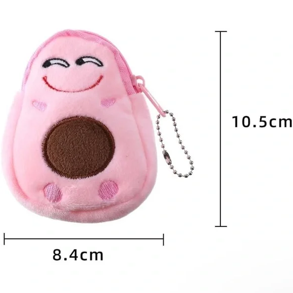 Small Plush Green Avocado Coin Purse NWOT - Picture 5 of 5